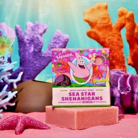 NEW SCENT!! 3 PACK Dr Squatch SEA STAR SHENANIGANS SpongeBob Limited Edition Bar - Picture 6 of 13